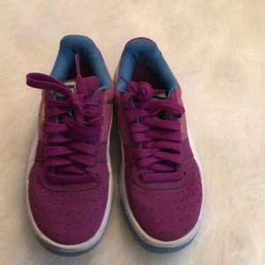 Kids purple suede Pumas